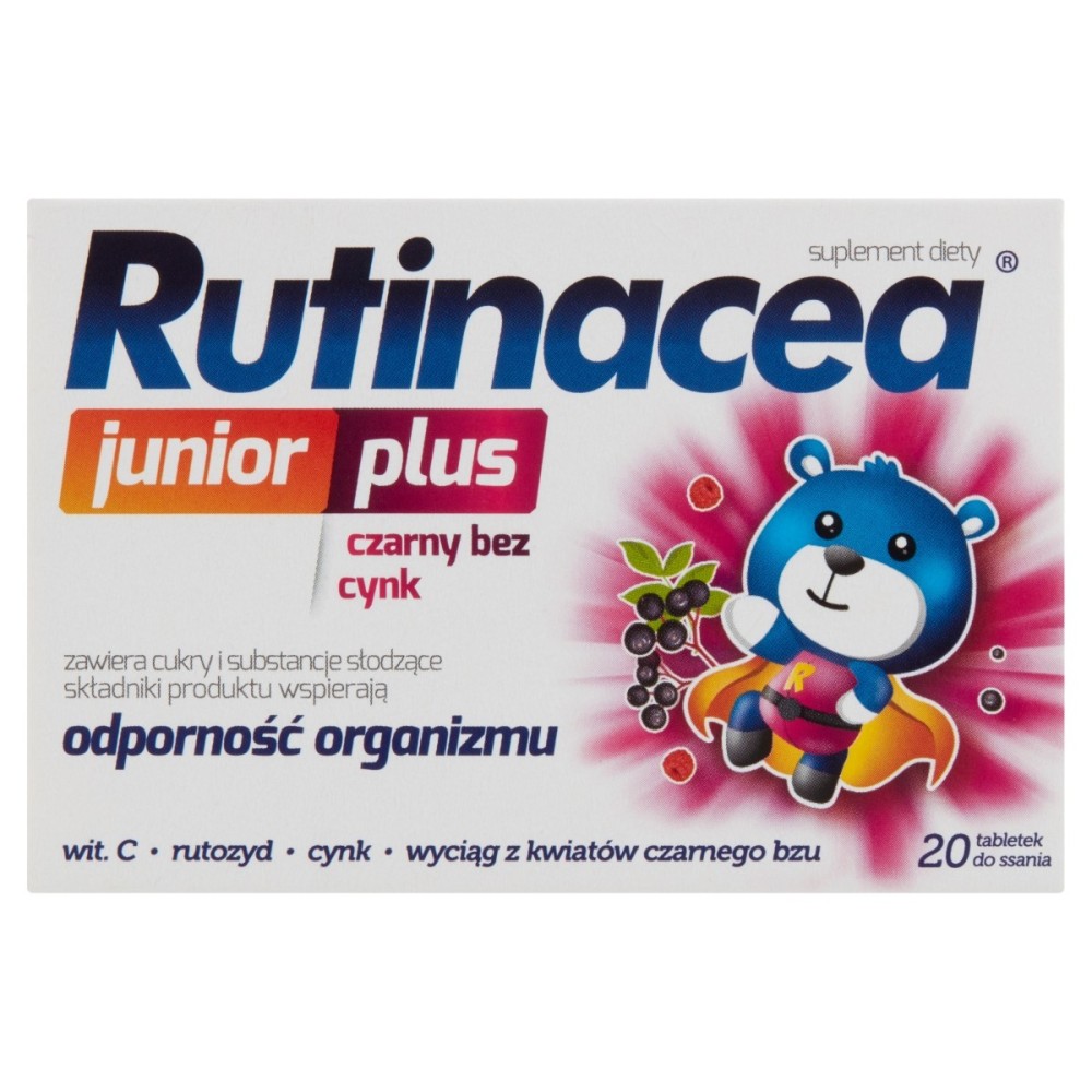 Rutinacea junior plus Suplement diety tabletki do ssania 20 sztuk