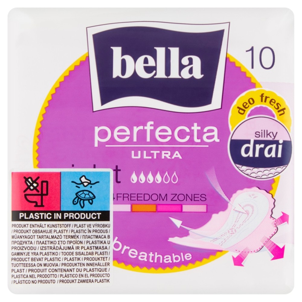 Bella Perfecta Servilletas Sanitarias Ultra Violet Silky Drai 10 Piezas