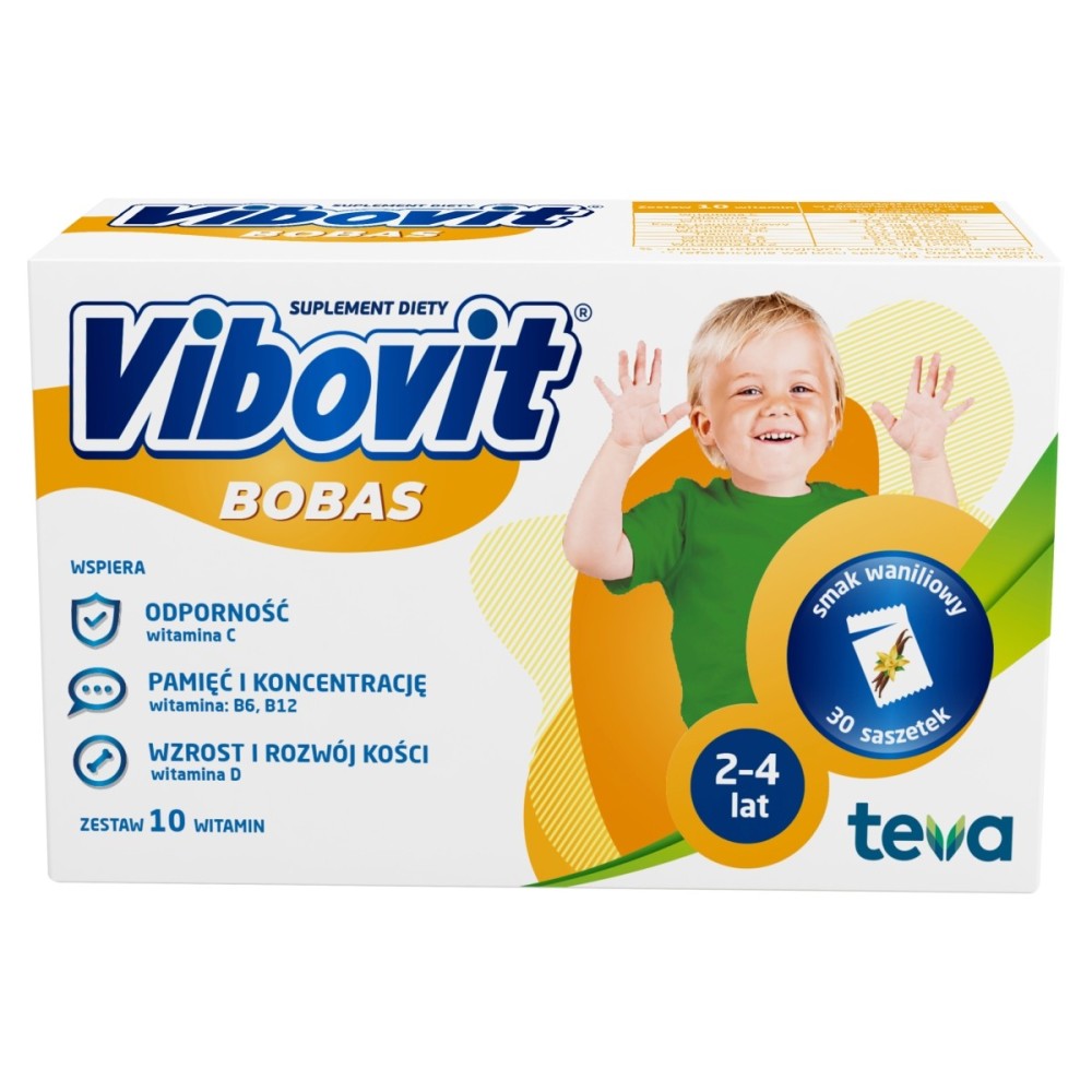 Vibovit Bobas Dietary supplement, vanilla flavor, 60 g (30 pieces)