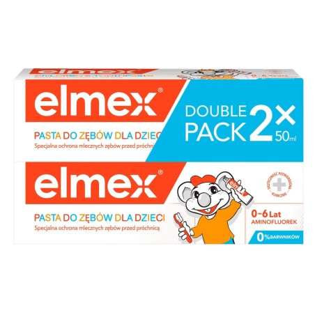 elmex Zahnpasta für Kinder bis 6 Jahre 2 x 50 ml