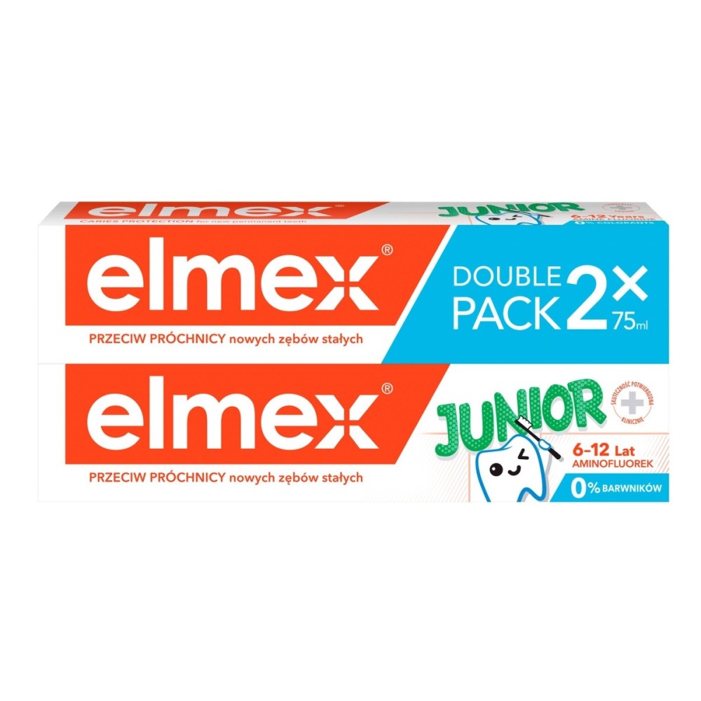 elmex Junior Toothpaste with fluoride 6-12 years 2 x 75 ml