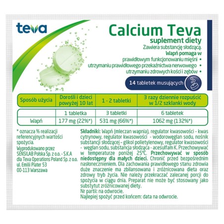 Calcium dietary supplement 14 pieces
