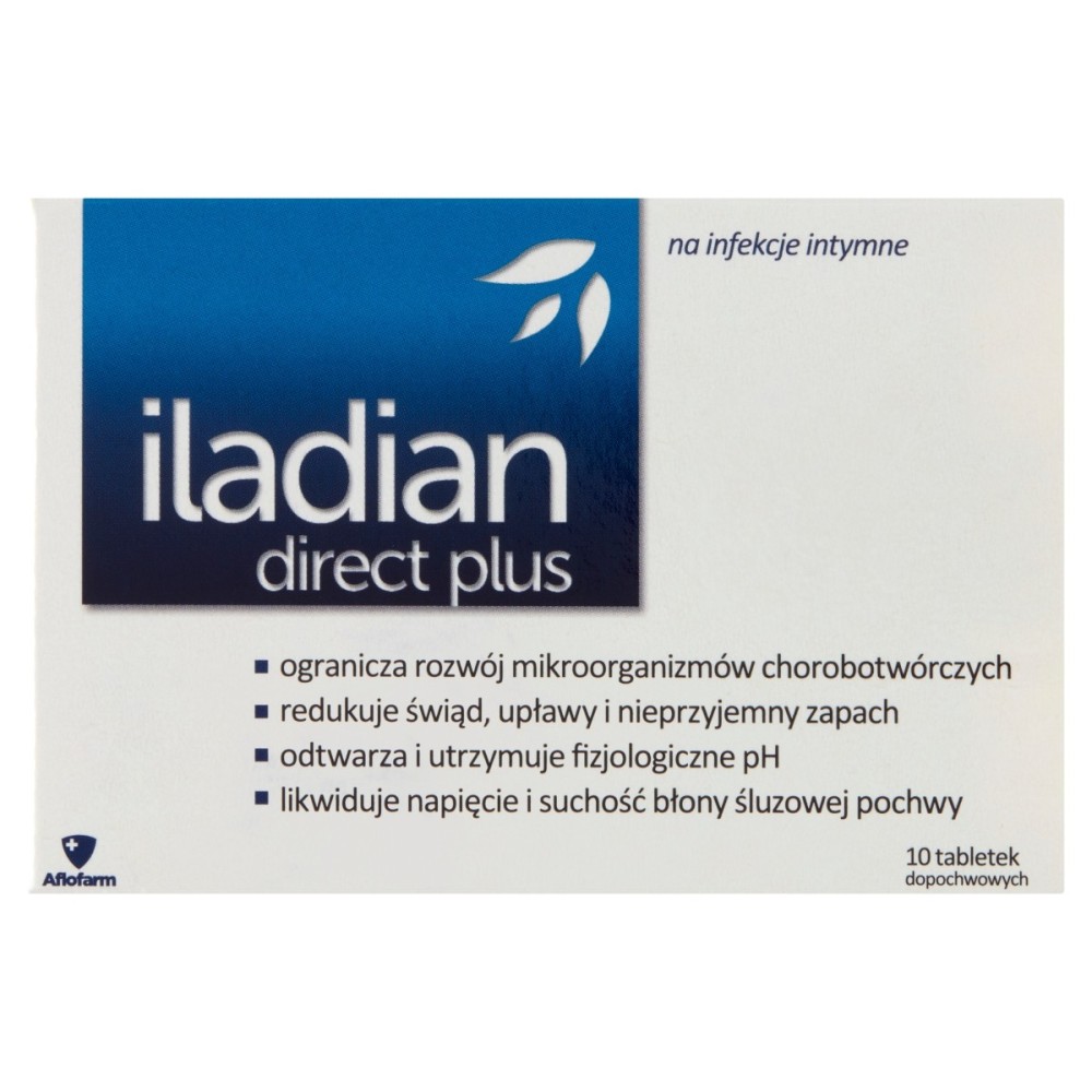 Iladian Direct Plus comprimidos vaginales 10 piezas