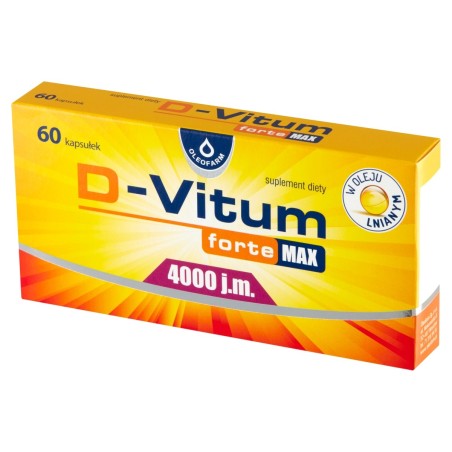 Oleofarm D-Vitum Forte Max 4000 UI Complément alimentaire 16 g (60 pièces)