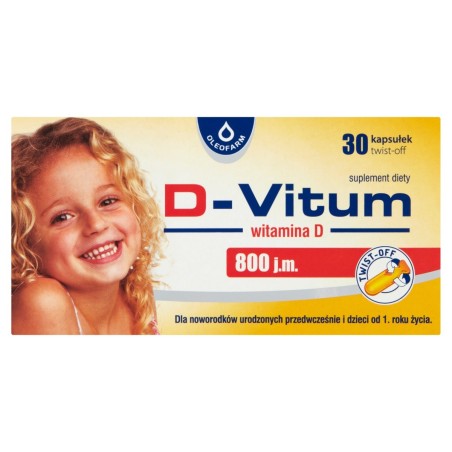Oleofarm D-Vitum 800 UI Complément alimentaire 7 g (30 pièces)