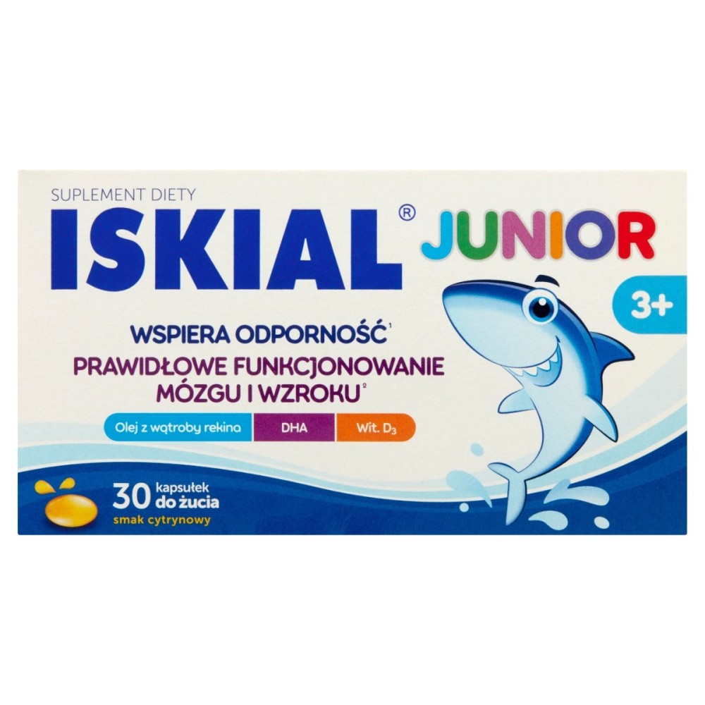 Complemento alimenticio Iskial Junior, sabor limón, 30 piezas