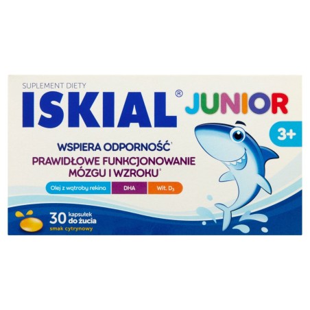 Iskial Junior Dietary supplement, lemon flavor, 30 pieces