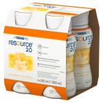 Nestlé Resource 2.0 Préparation nutritionnelle liquide, arôme vanille, 800 ml (4 x 200 ml)