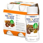 Nestlé Resource 2.0+Fiber Preparado nutricional líquido, sabor café, 800 ml (4 x 200 ml)