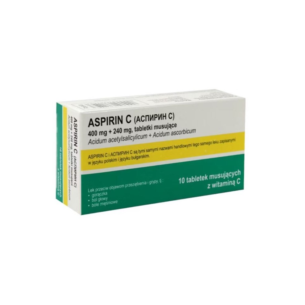 ASPIRIN C * 10 TABL.MUS.    IR/PHPT/BG