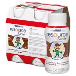 Nestlé Resource Junior Preparato nutrizionale liquido per bambini, gusto cioccolato 800 ml (4 x 200 ml)