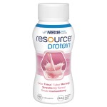 Nestlé Resource Protein Liquide préparation nutritionnelle, saveur fraise, 800 ml (4 x 200 ml)