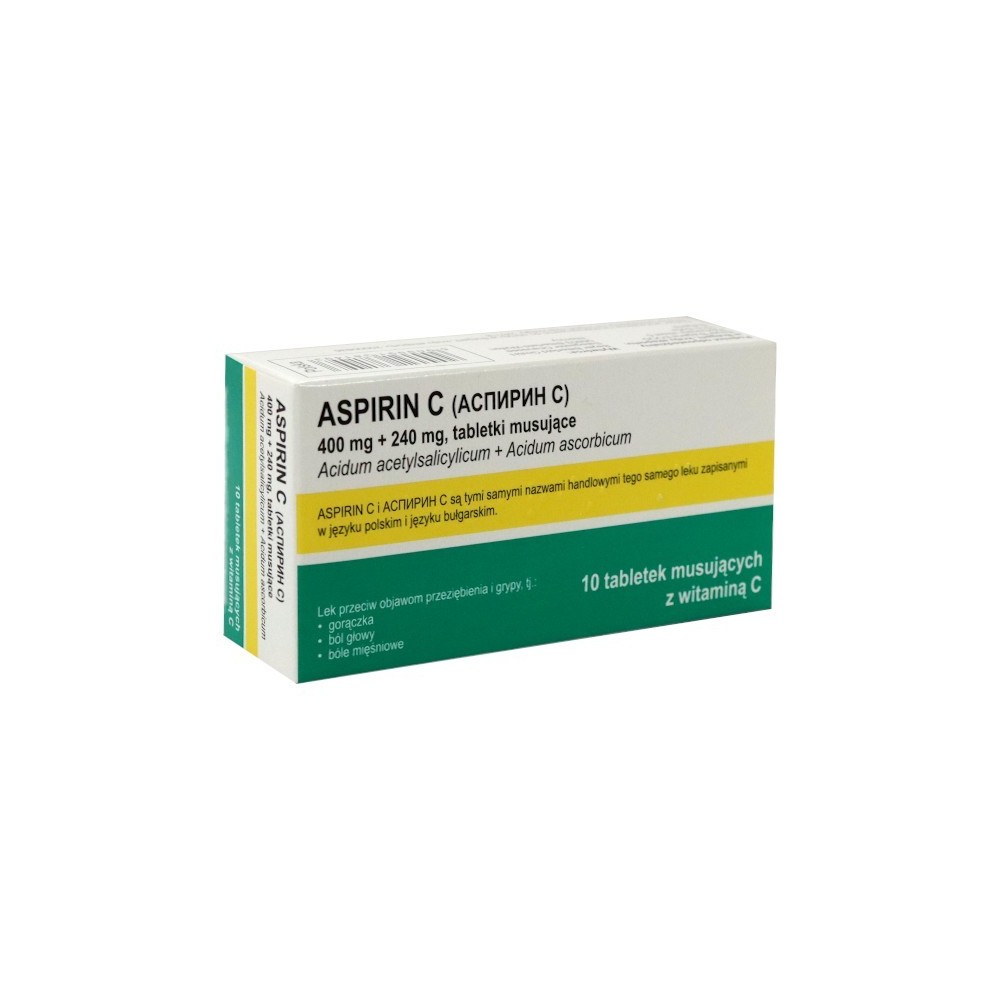 ASPIRIN C * 10 TABL.MUS.     IR/INPH/BG