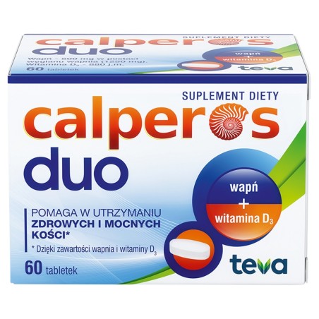 Calperos Duo Nahrungsergänzungsmittel Calcium + Vitamin D3 60 Stück