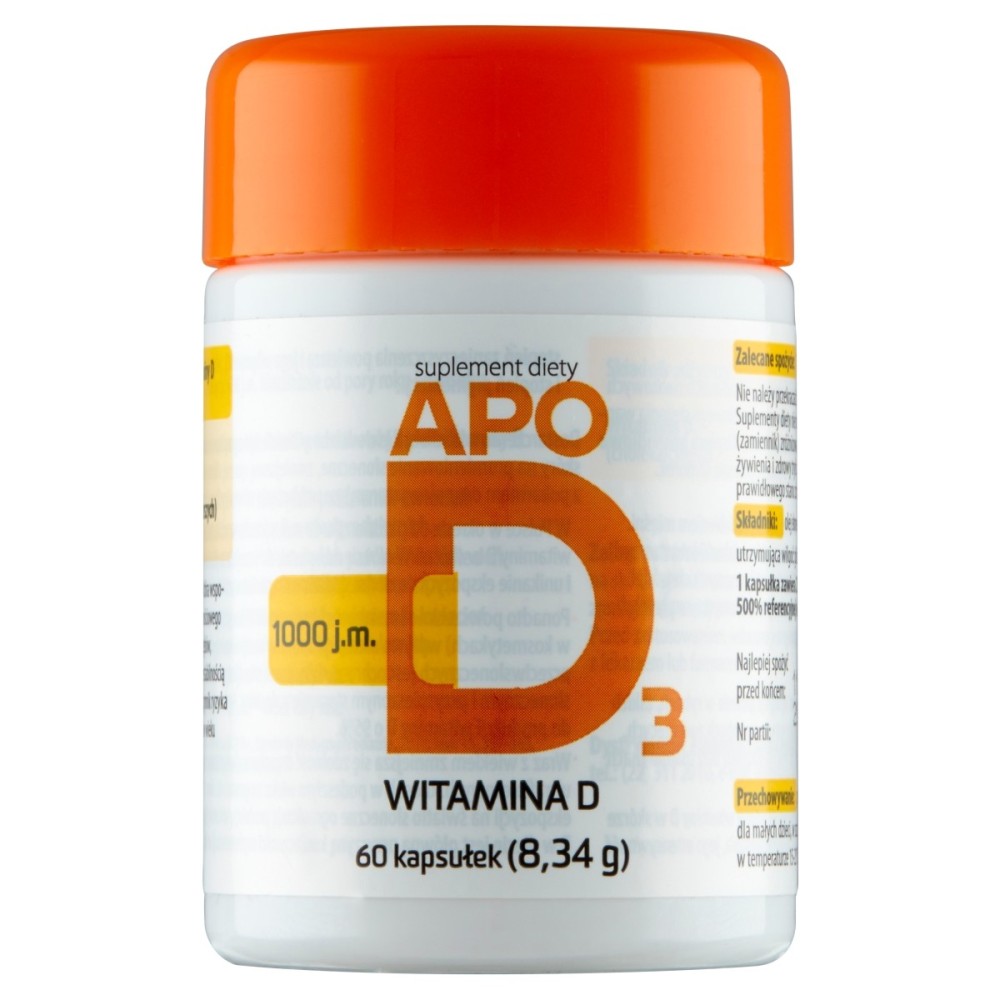 ApoD3 Nahrungsergänzungsmittel Vitamin D 1000 IE 8,34 g (60 Stück)
