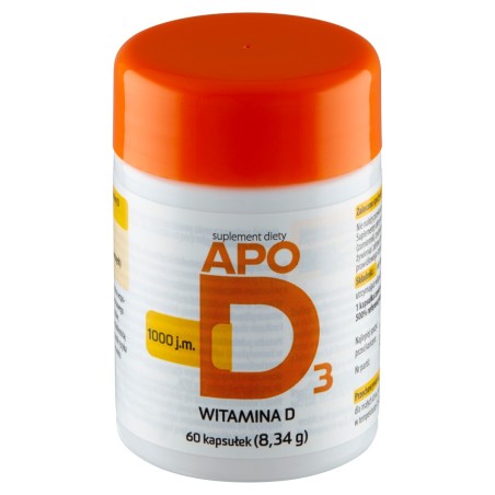 ApoD3 Nahrungsergänzungsmittel Vitamin D 1000 IE 8,34 g (60 Stück)