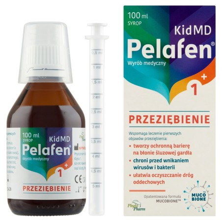 Pelafen Medical device cold syrup with raspberry flavor 30 ml