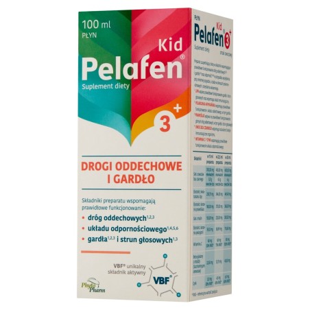 Pelafen Kid Dietary supplement liquid respiratory tract and throat fruit flavor 100 ml