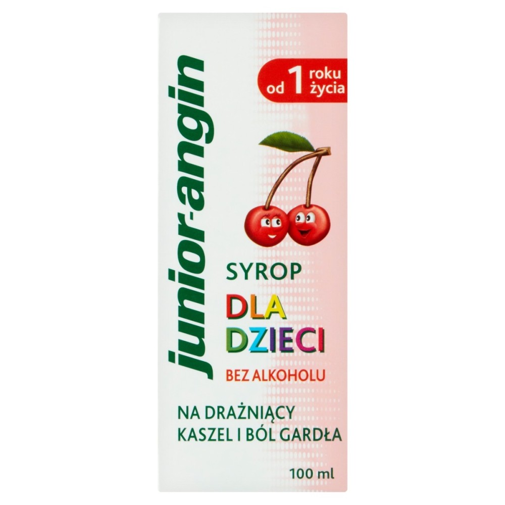 Junior-angin Medizinprodukt Sirup für Kinder mit Kirschgeschmack 100 ml