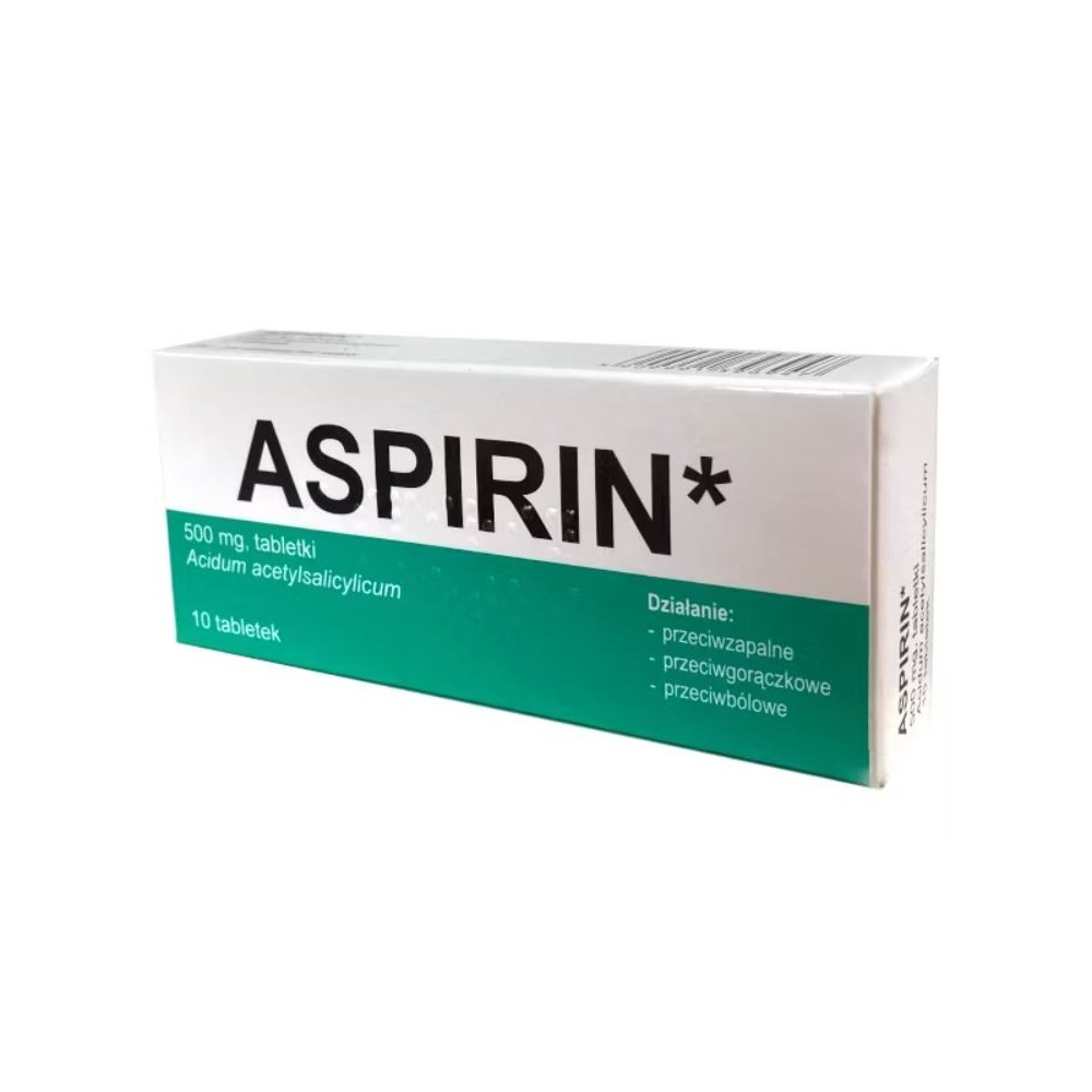 Aspirin, 500 mg, tabl.,(i.rów),Delf,Litwa, 10 szt