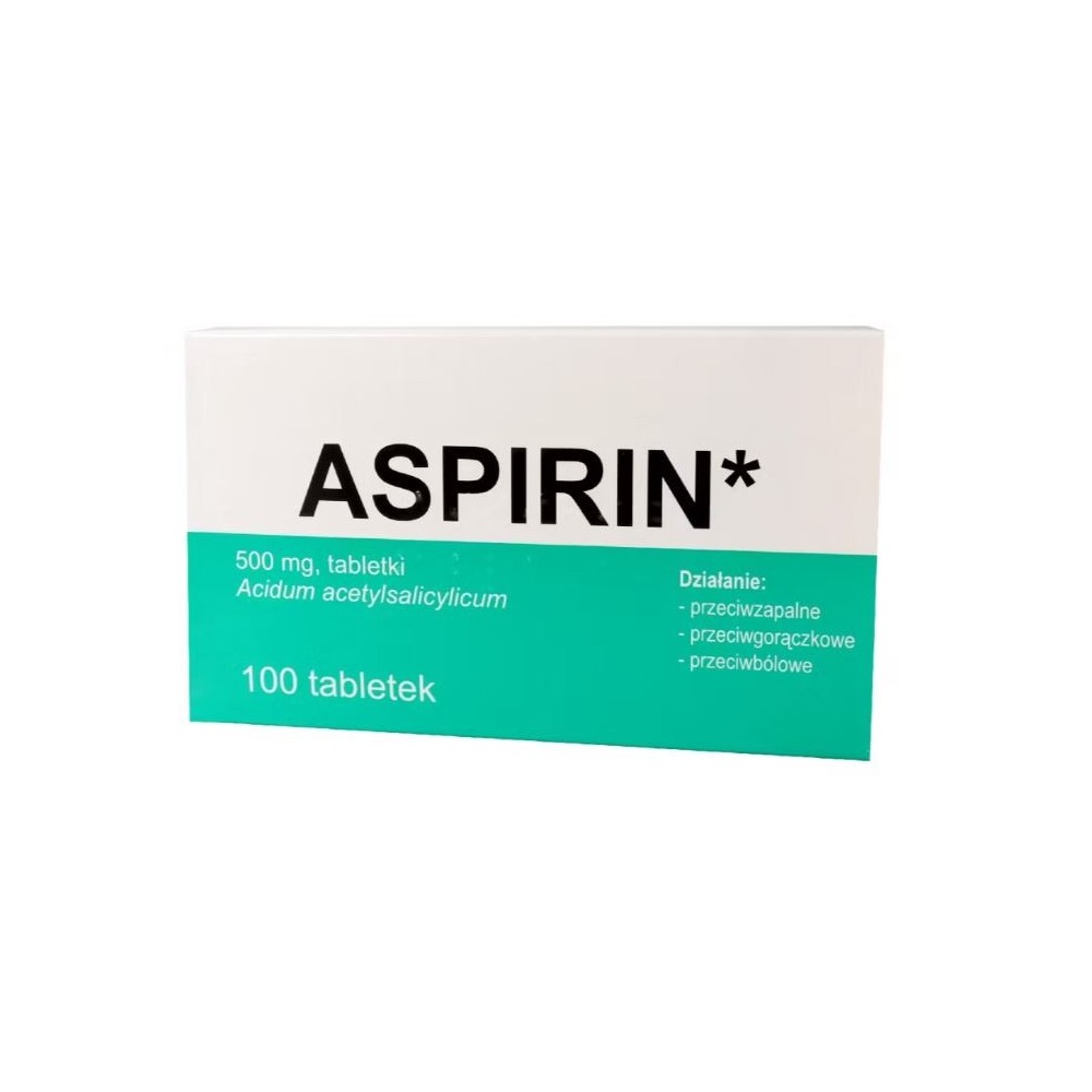 Aspirin, 500 mg, tabl.,(i.rów),Delf,Litwa, 100 szt
