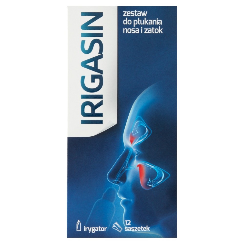 Irigasin Coffret de dispositifs médicaux pour rincer le nez et les sinus 25,92 g (12 x 2,16 g)