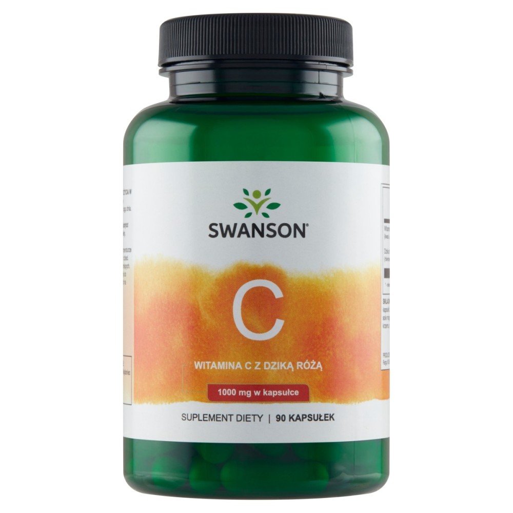 Swanson Suplemento dietético vitamina C con rosa silvestre 1000 mg 116 g (90 piezas)