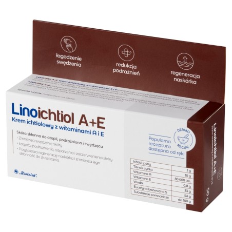 Linoichtiol A+E Krem ichtiolowy z witaminami A i E 50 g