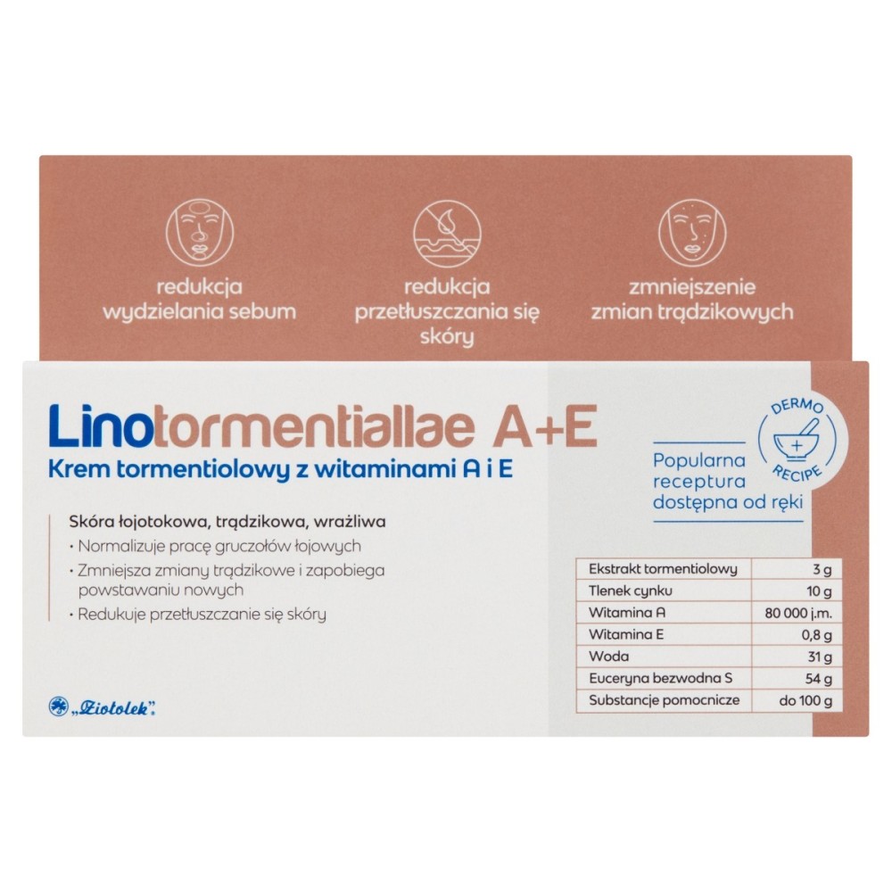 Linotormentiallae A+E Tormentiol cream with vitamins A and E 50 g