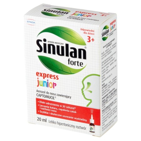 Sinulan Forte Express Junior Dispositivo médico spray nasal 20 ml