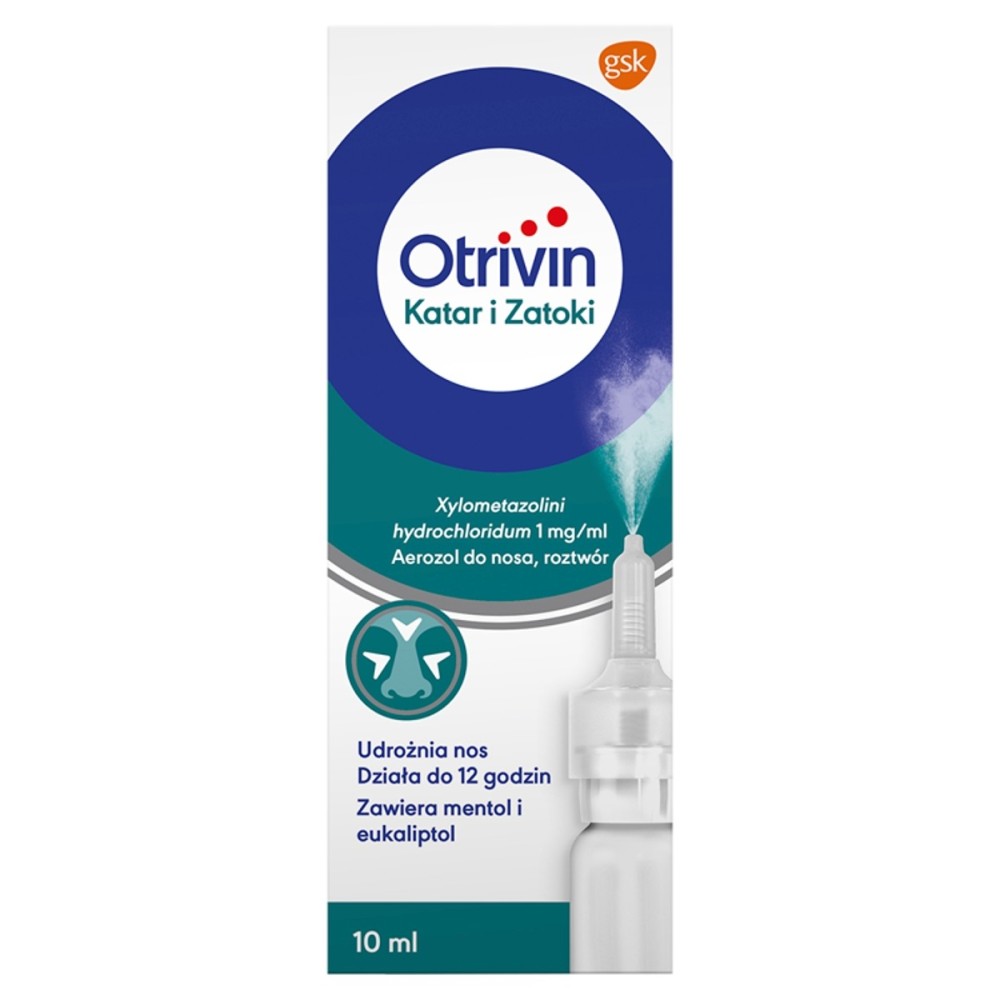 Otrivin 1 mg/ml Spray nasal pour nez qui coule et sinus 10 ml