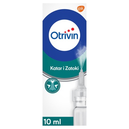 Otrivin 1 mg/ml Aerosol nasal para secreción nasal y senos nasales 10 ml