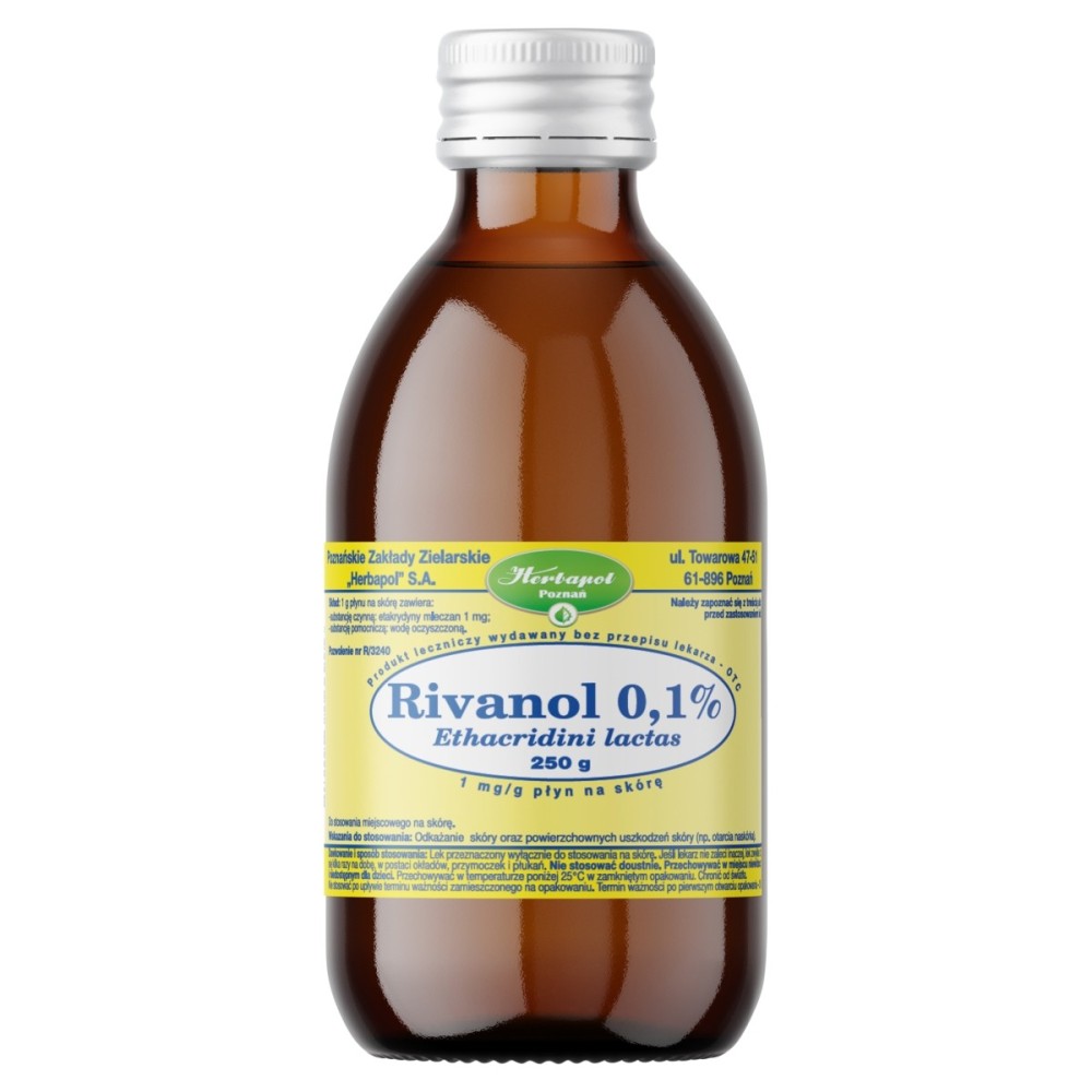 Rivanol 0.1% 1 mg/g Skin liquid 250 g