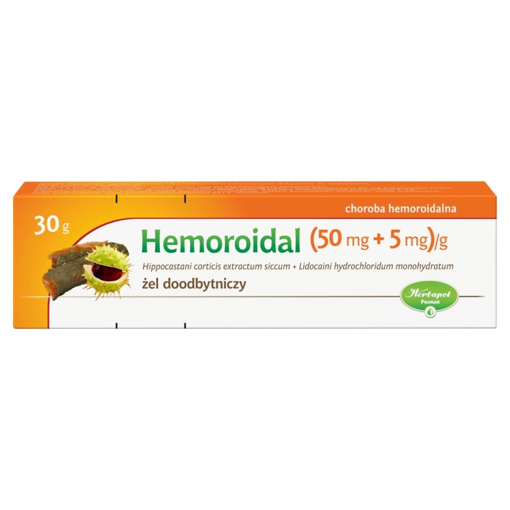 Hemoroidal 50 mg + 5 mg Żel doodbytniczy 30 g