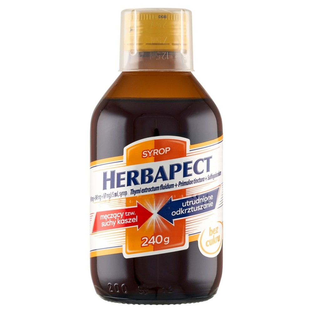 Herbapect 498 mg + 349 mg + 87 mg Sirop 240 g