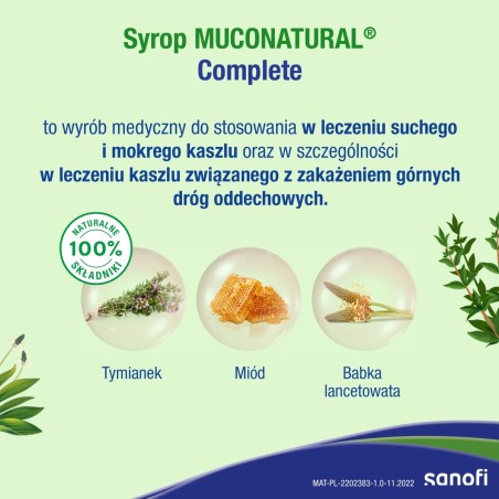 Sanofi Muconatural Complete sirup pro zdravotnické prostředky 128 g