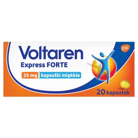 Voltaren Express Forte 25 mg Analgésico antiinflamatorio y antipirético 20 piezas