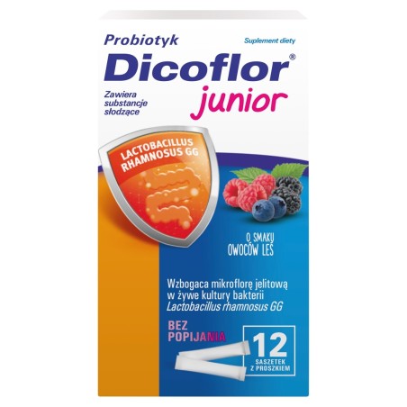 Dicoflor Junior Nahrungsergänzungsmittel Probiotikum mit Waldfruchtgeschmack 12 g (12 x 1 g)