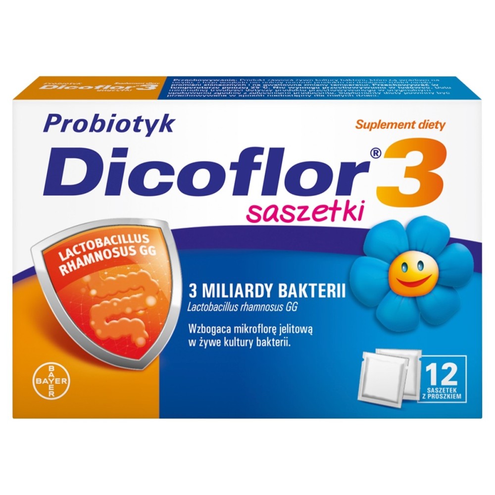 Dicoflor 3 Probiotisches Nahrungsergänzungsmittel 24 g (12 x 2 g)