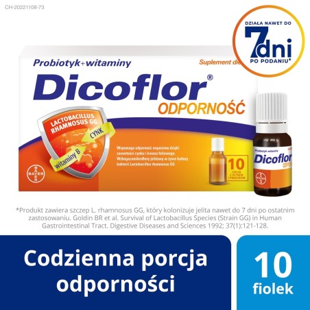 Dicoflor Immunity Nahrungsergänzungsmittel Probiotikum + Vitamine 109,63 g (10 Stück)