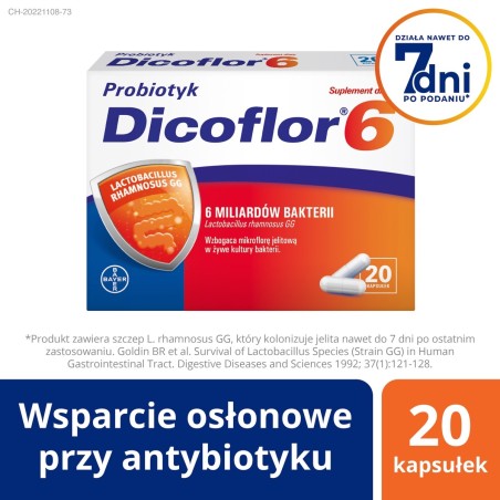 Dicoflor 6 Suplemento dietético probiótico 5,4 g (20 x 0,27 g)