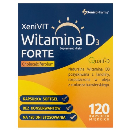 XeniVit Doplněk stravy vitamín D3 forte 32,4 g (120 x 270 mg)