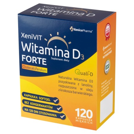 XeniVit Doplněk stravy vitamín D3 forte 32,4 g (120 x 270 mg)