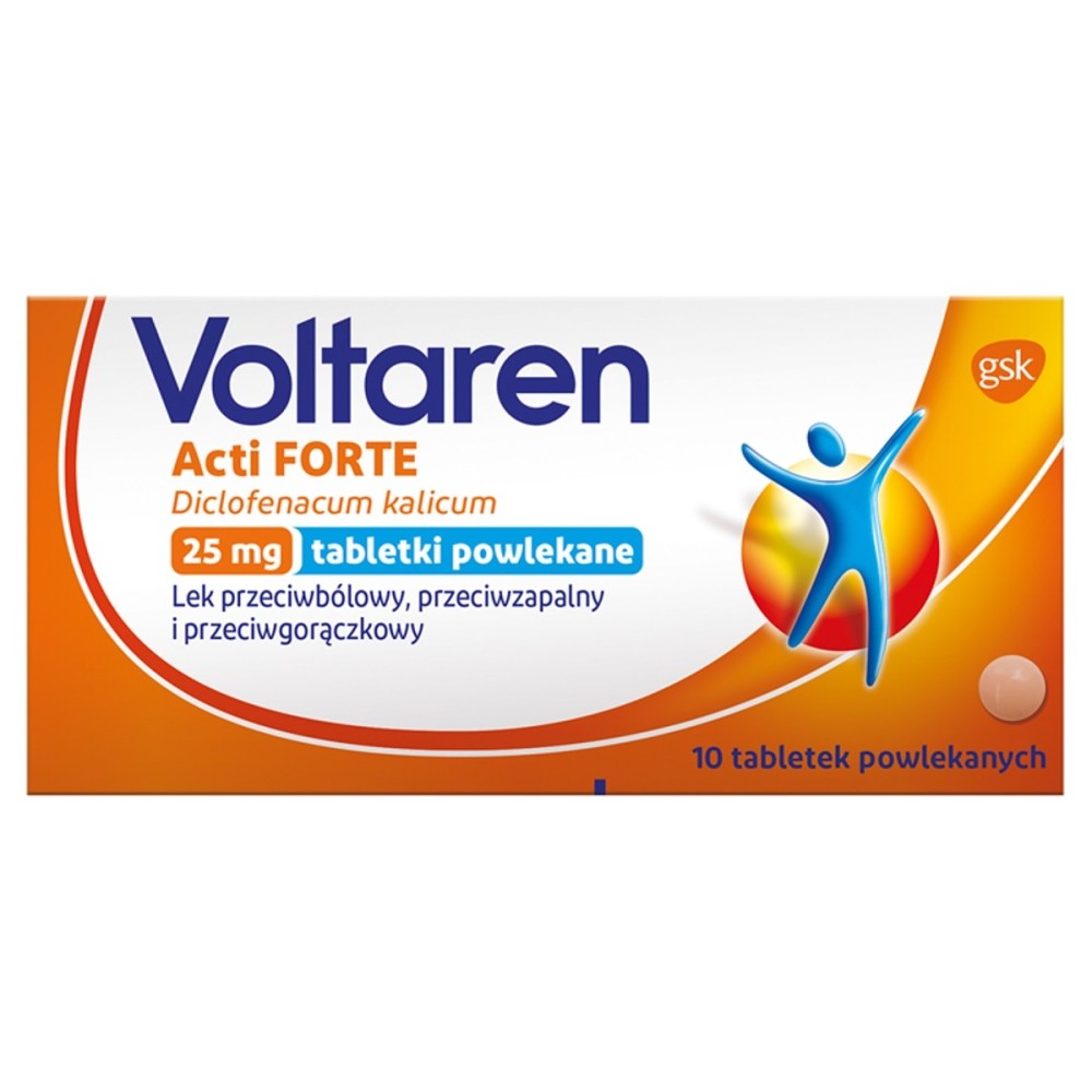 Voltaren Acti Forte 25 mg Analgésique anti-inflammatoire et antipyrétique 10 pièces