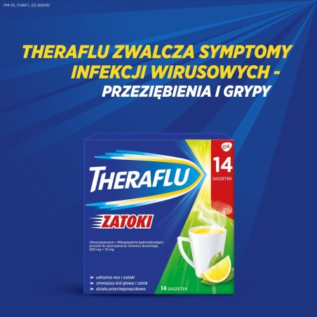 Theraflu Sinuses 650 mg + 10 mg Multi-component medicine 14 pieces