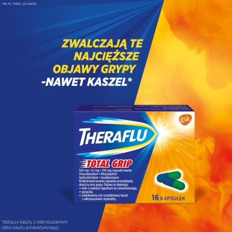 Theraflu Total Grip 500 mg + 6.1 mg + 100 mg Drug 16 units