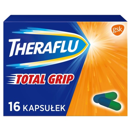 Theraflu Total Grip 500 mg + 6,1 mg + 100 mg Medikament 16 Einheiten
