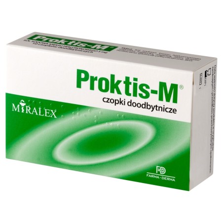 Proktis-M Medical device rectal suppositories 10 x 2 g
