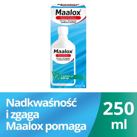 Sanofi Maalox 35 mg + 40 mg Oral suspension 250 ml