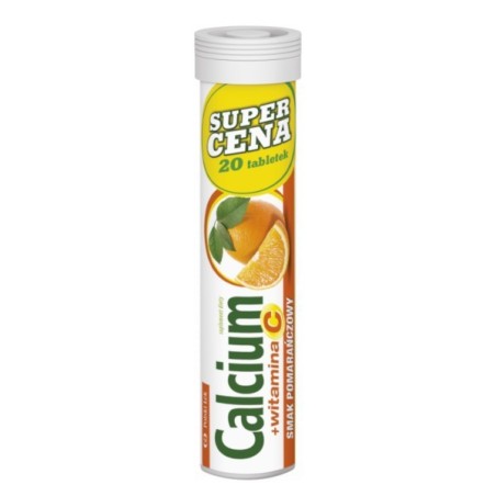 Calcium 300 +Vit.C smak pomarańczowy tabl.